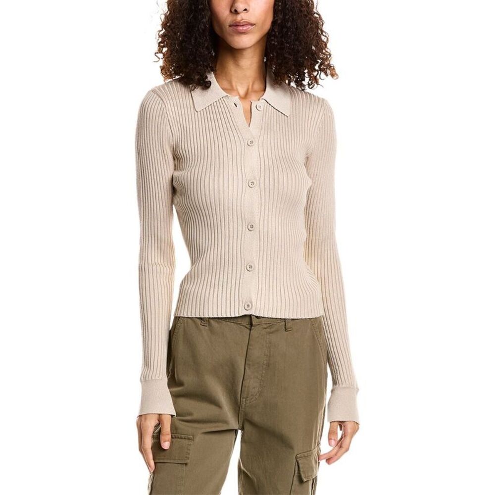 Rosewater Remi Womens  Ribbed Sweater, Beige